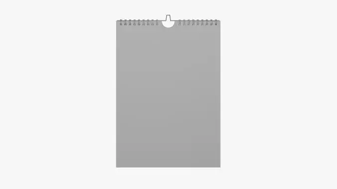 Basic Wall Calendar - Geometry Only No Textures No Materials