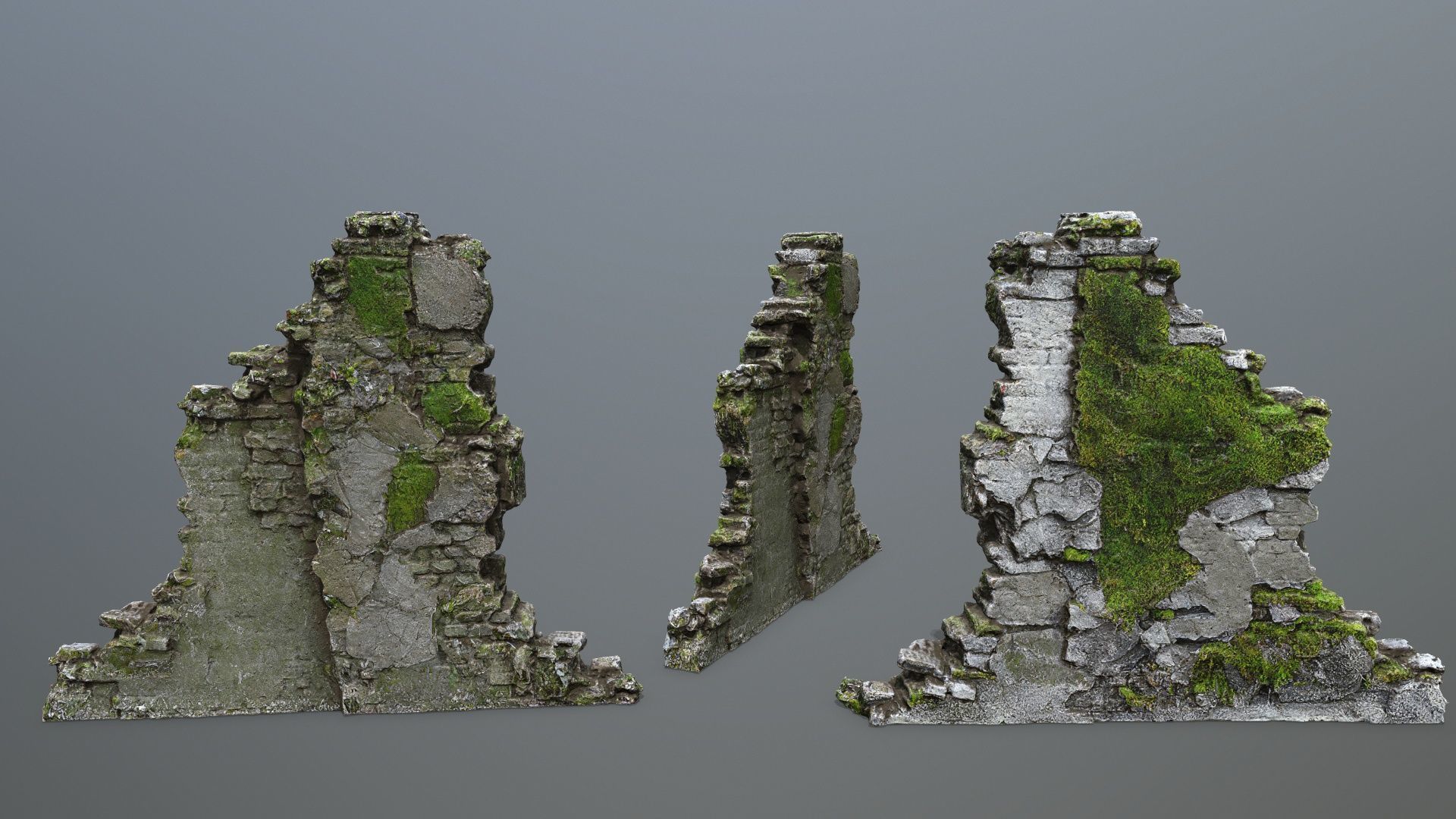 Ruin Gate Low-poly 3D model_12