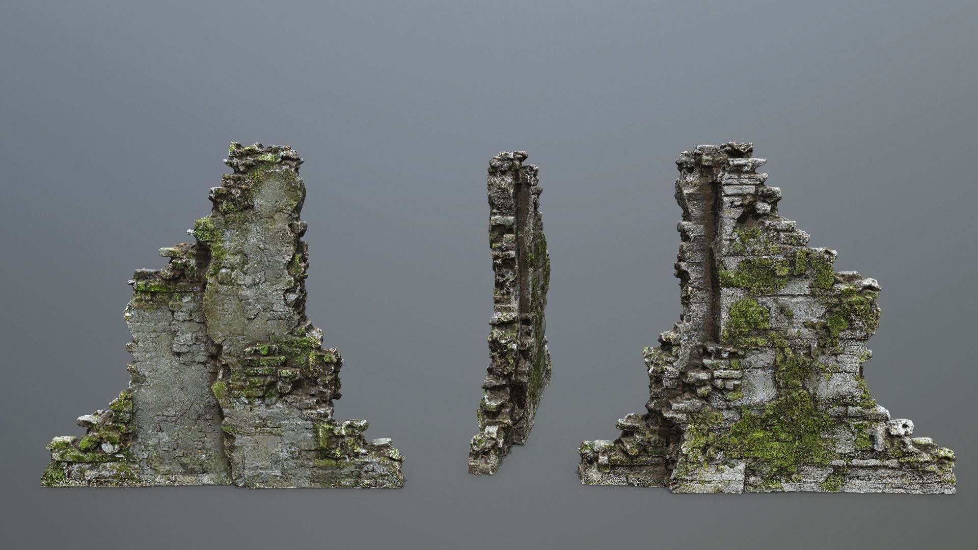 Ruin Gate Low-poly 3D model_10