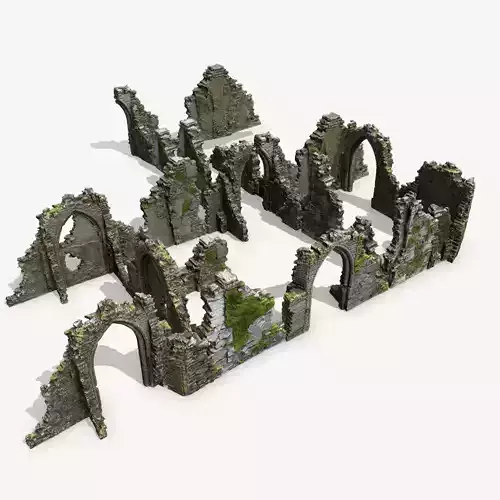 Ruin Gate Low-poly 3D model Ruin Gate Low-poly 3D model