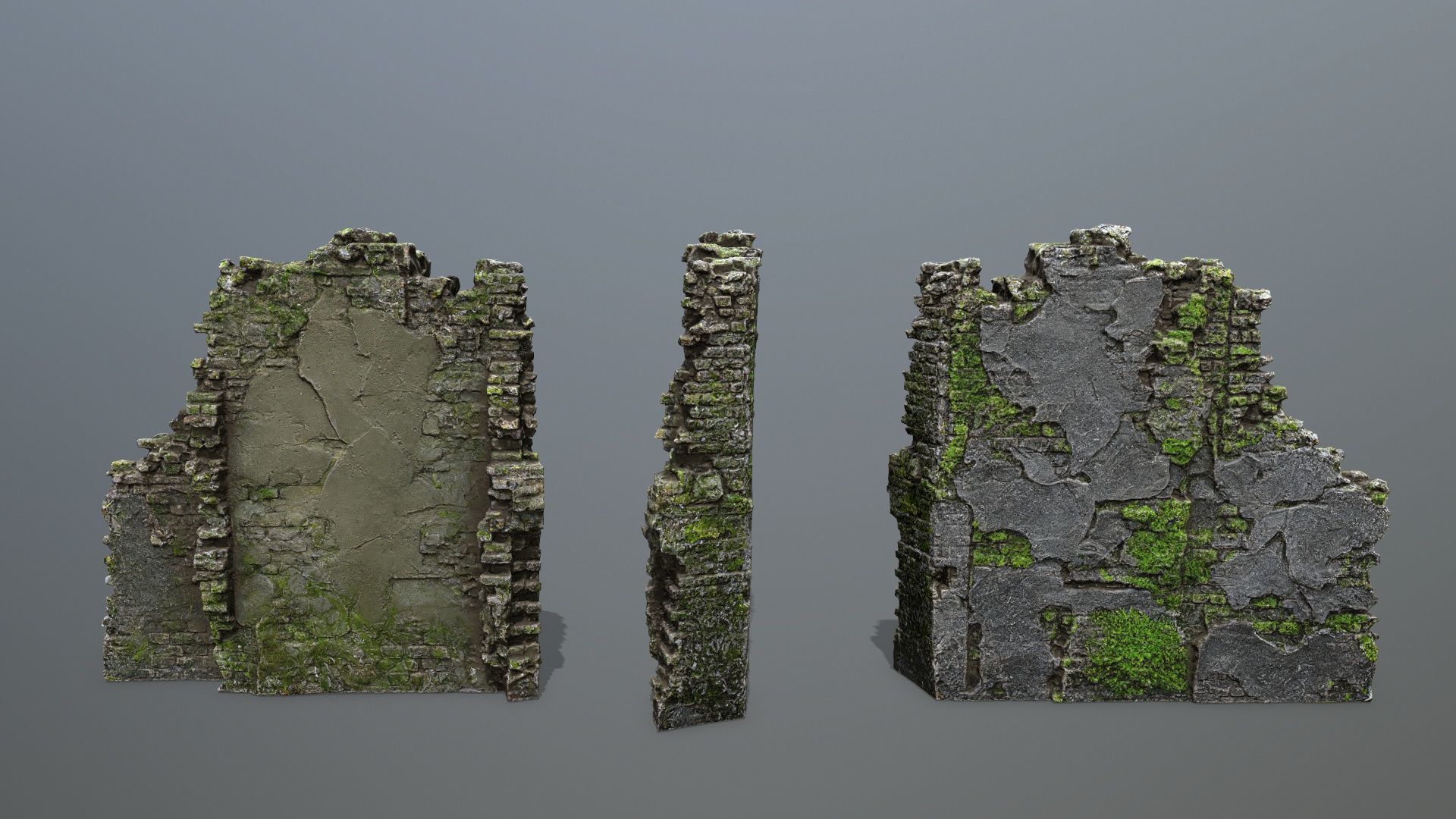Ruin Gate Low-poly 3D model_8