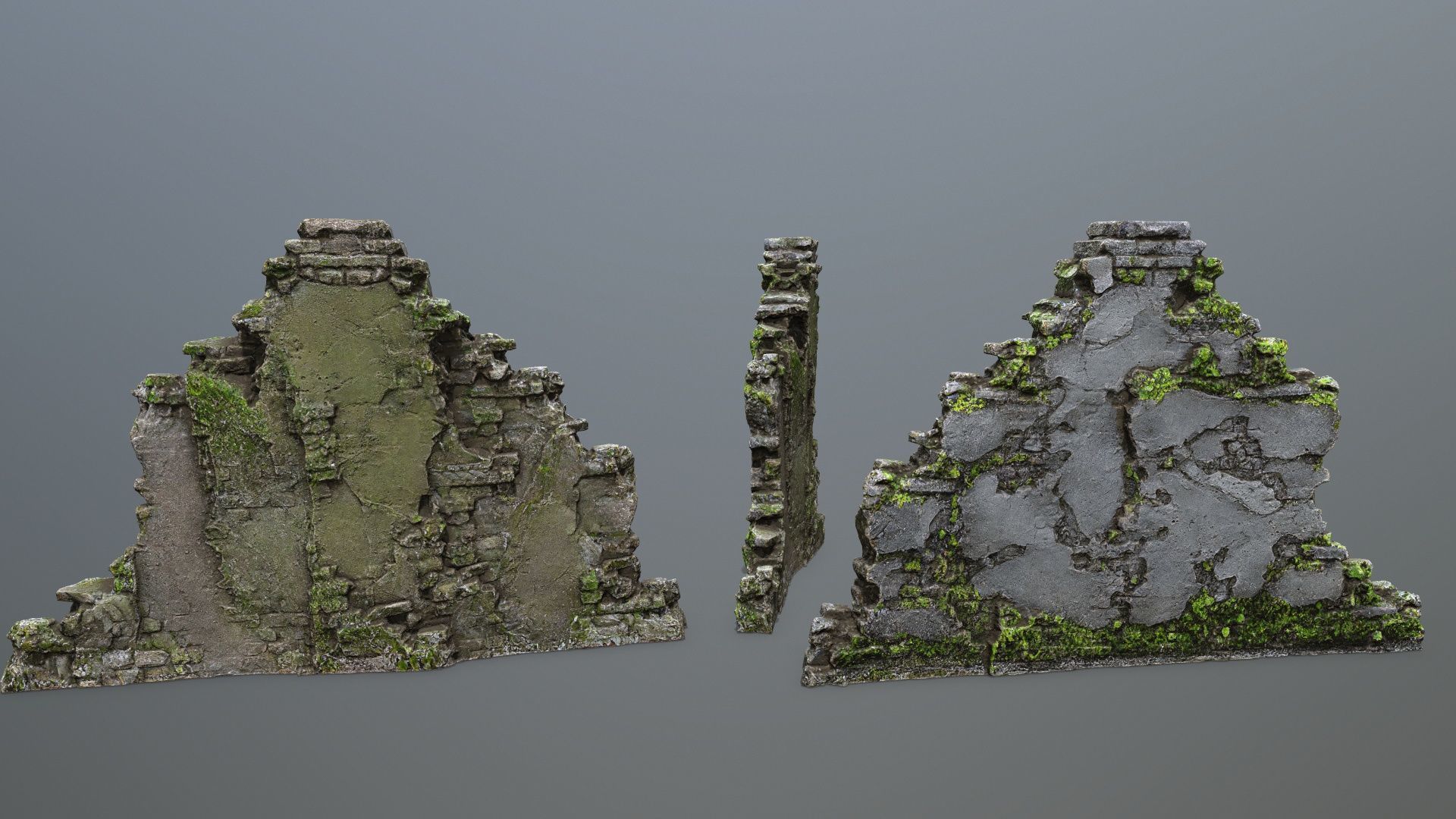 Ruin Gate Low-poly 3D model_14