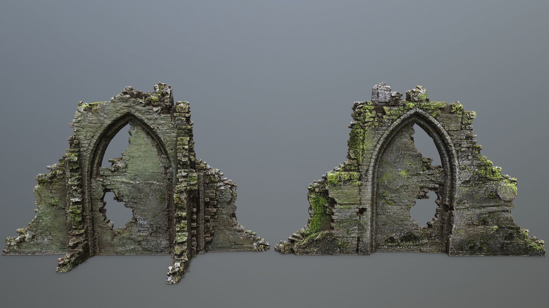 Ruin Gate Low-poly 3D model_7