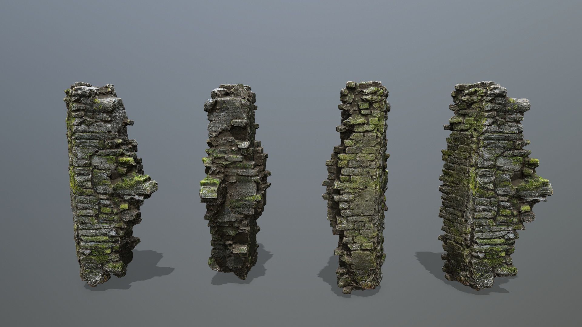 Ruin Gate Low-poly 3D model_13