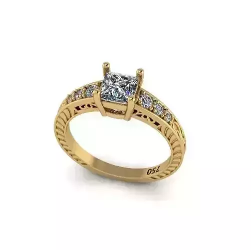 Ring with patterns Model 6807