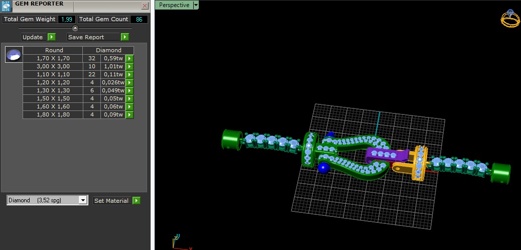Bracelet lock Model 6806 3D print model_7