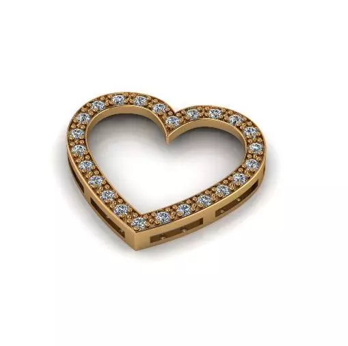 Heart pendant Model 6791 3D print model_0