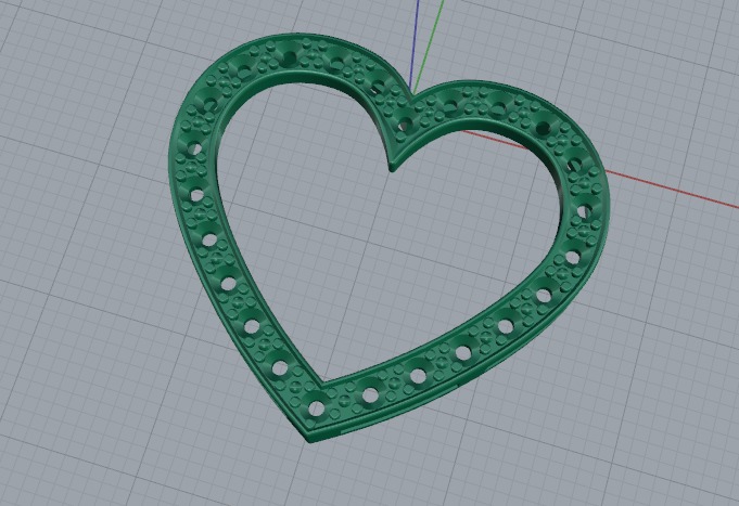 Heart pendant Model 6791 3D print model_2