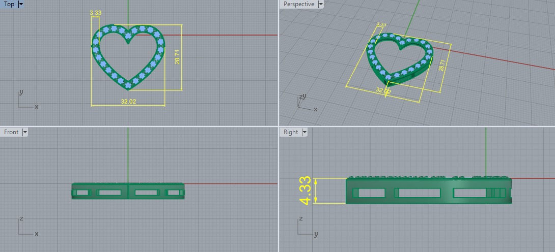 Heart pendant Model 6791 3D print model_5