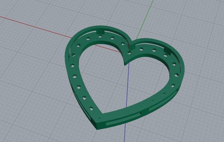 Heart pendant Model 6791 3D print model_4