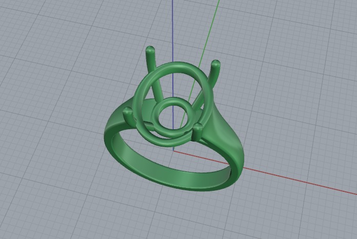 Solitaire ring Model 6775 3D print model_2