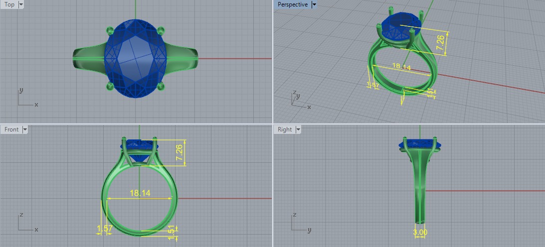 Solitaire ring Model 6775 3D print model_5