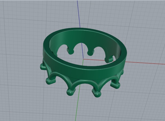 Crown ring Model 6773 3D print model_5