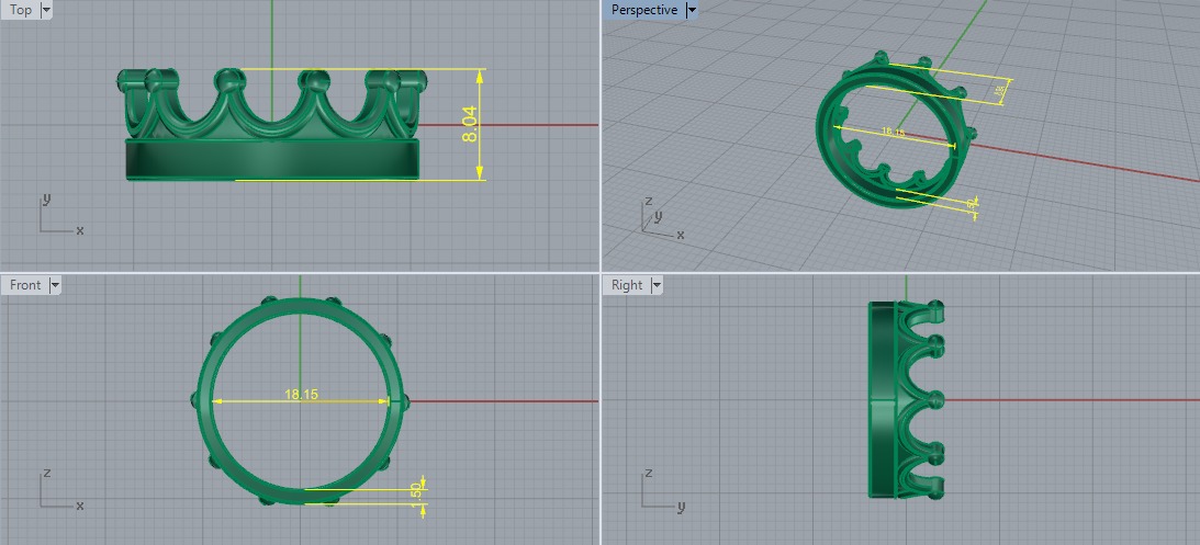 Crown ring Model 6773 3D print model_6