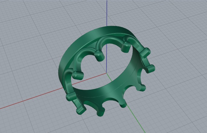 Crown ring Model 6773 3D print model_4