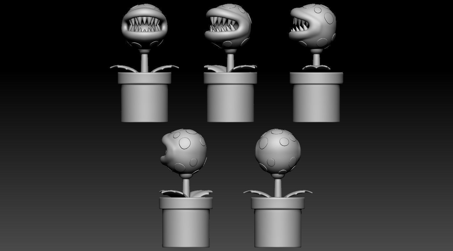 Piranha Plant 3D print model_2