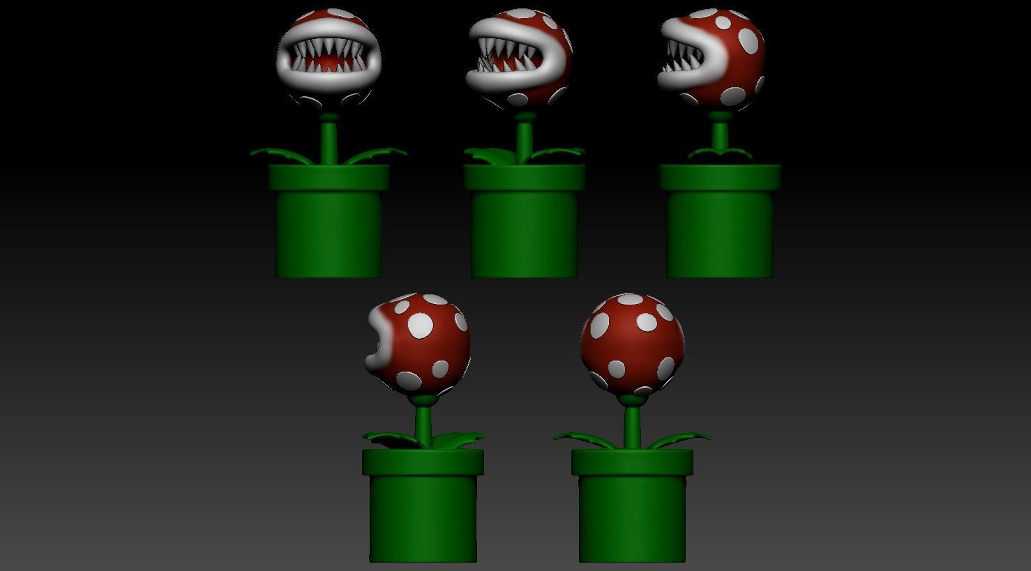 Piranha Plant 3D print model_1