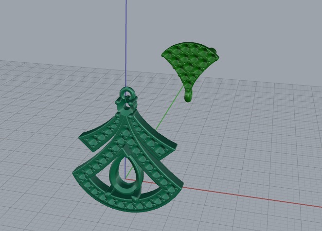 Pendant in the form of a skirt Model 6770 3D print model_2