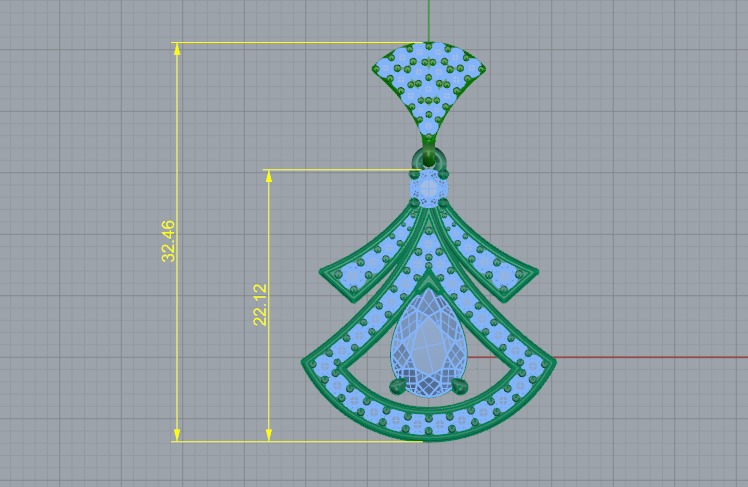 Pendant in the form of a skirt Model 6770 3D print model_5