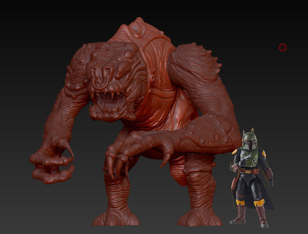 Star wars Boba Fett RANCOR 3D print model_4