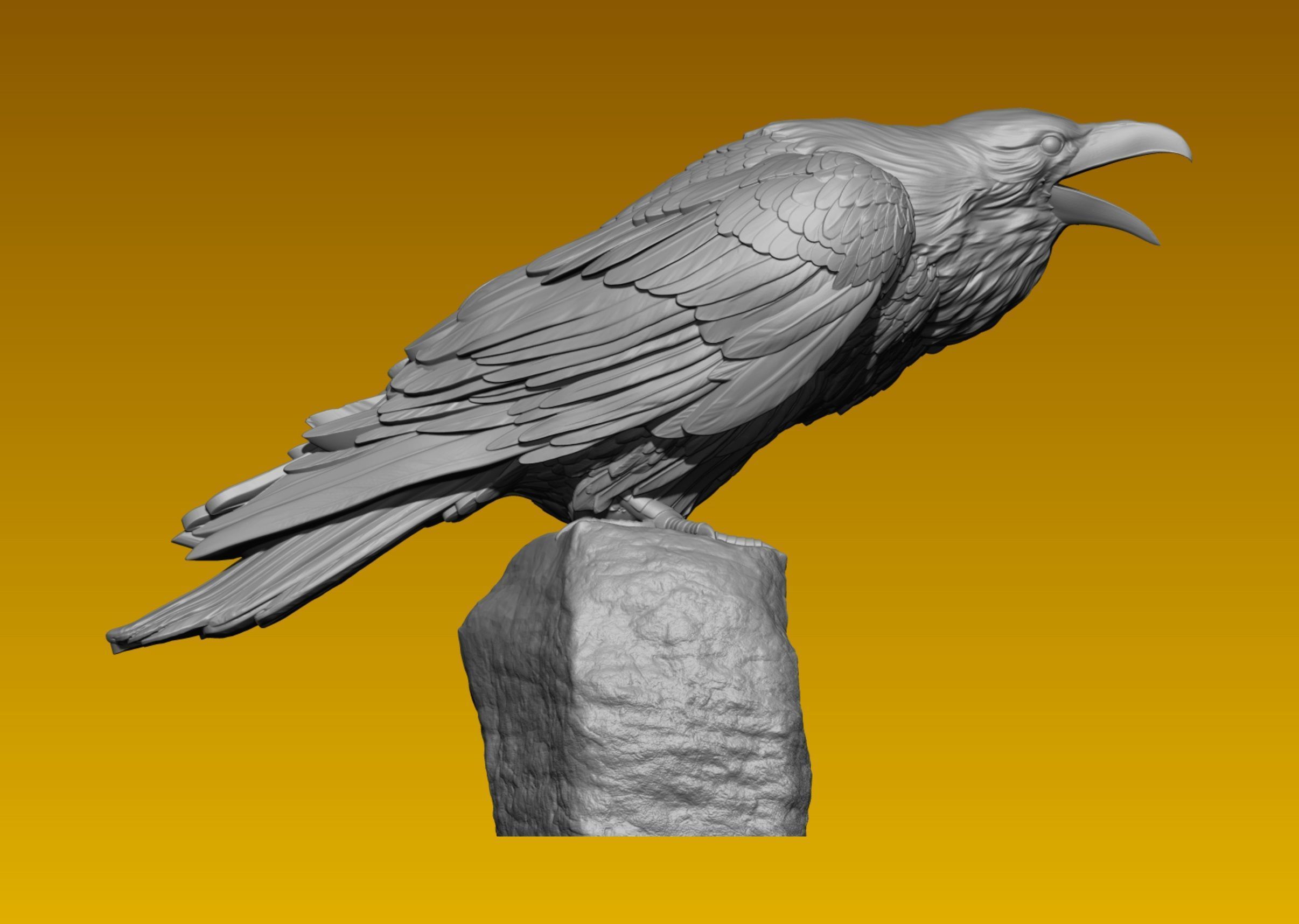 Raven  3D print model_3