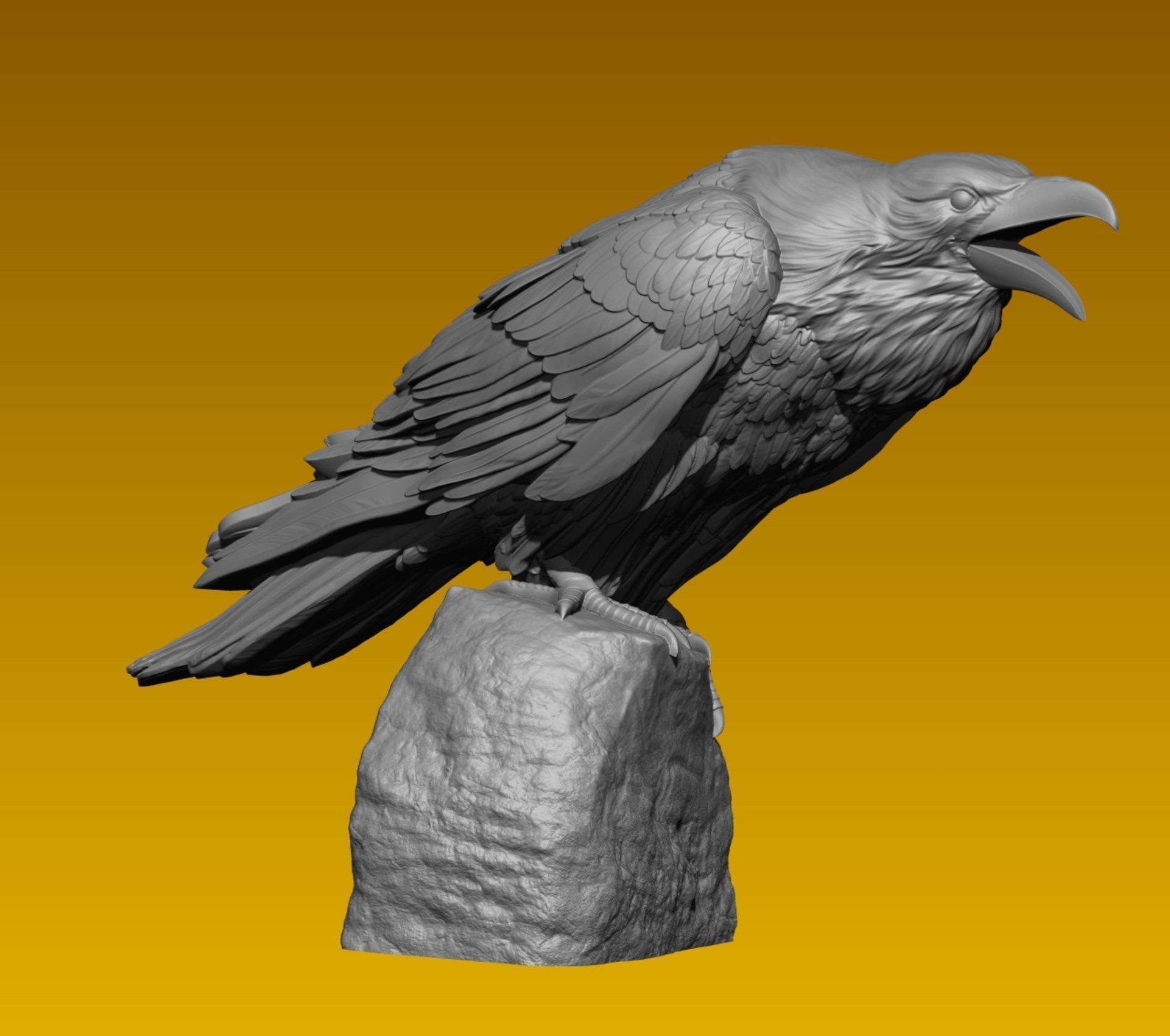Raven  3D print model_2