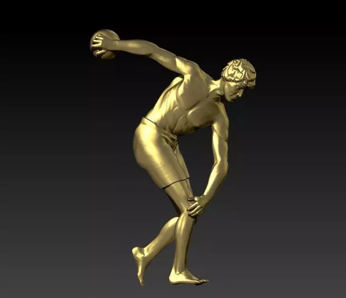 Javelin Throw Ball Figure Pendant Jewelry Charm 3D print model