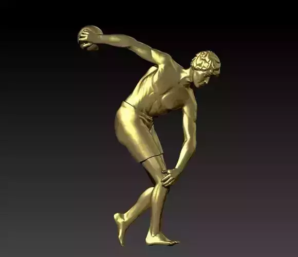 Javelin Throw Ball Figure Pendant Jewelry Charm 3D print model