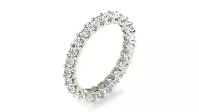 U Shaped Eternity Ring 2 point 6 mm stone size swiss 18 and EU58