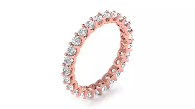 U Shaped Eternity Ring 2 point 6 mm stone size swiss 20 and EU60