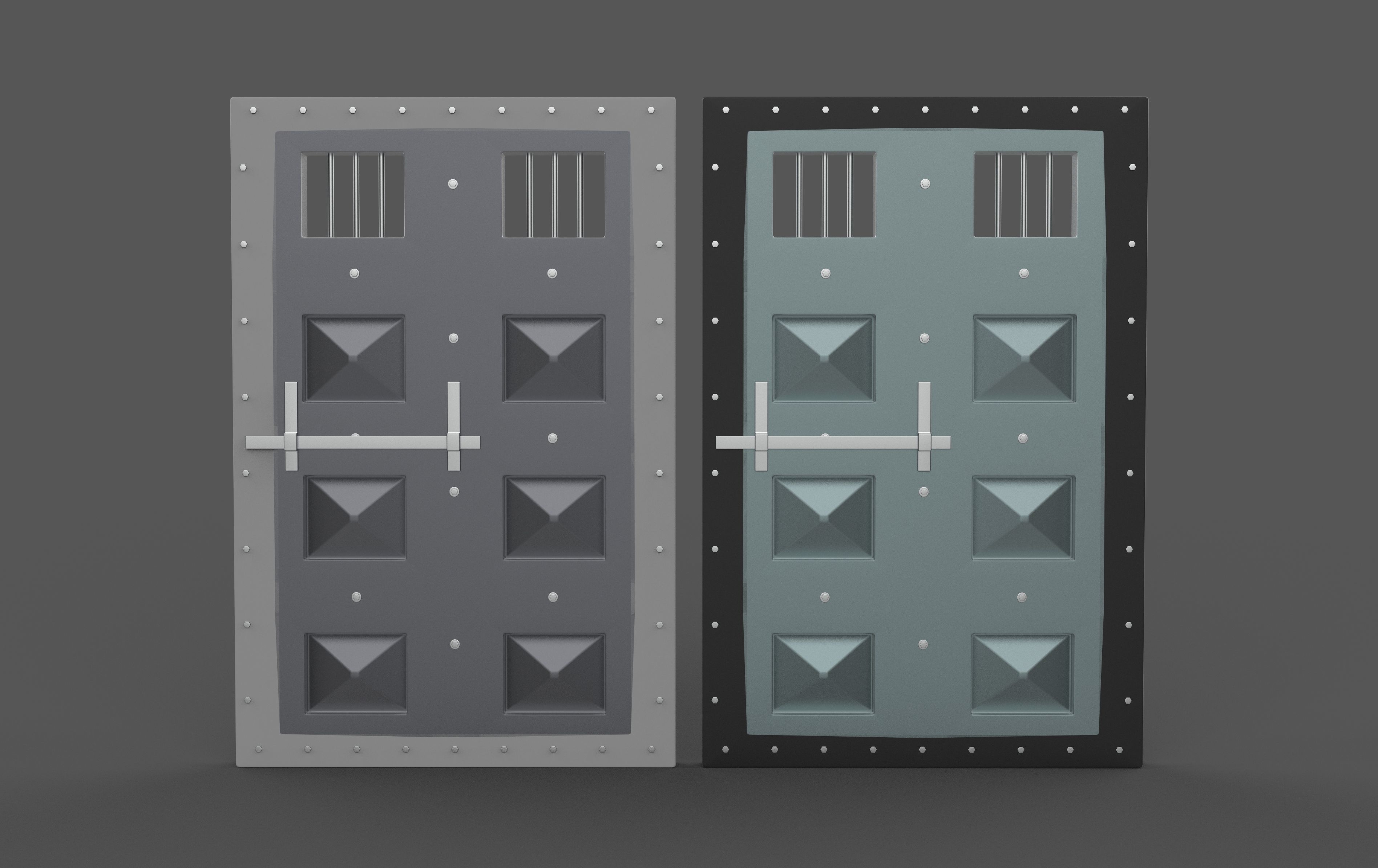 Jail Door 3D model_9