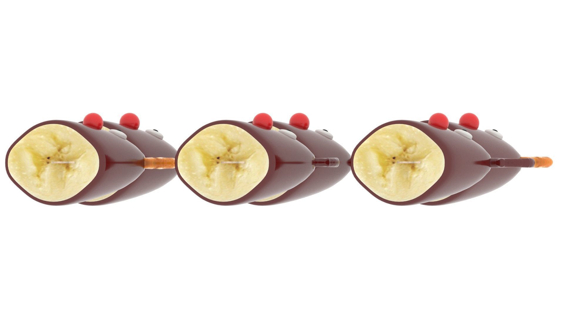 Reindeer Banana Cake Pops Set 3D model_15