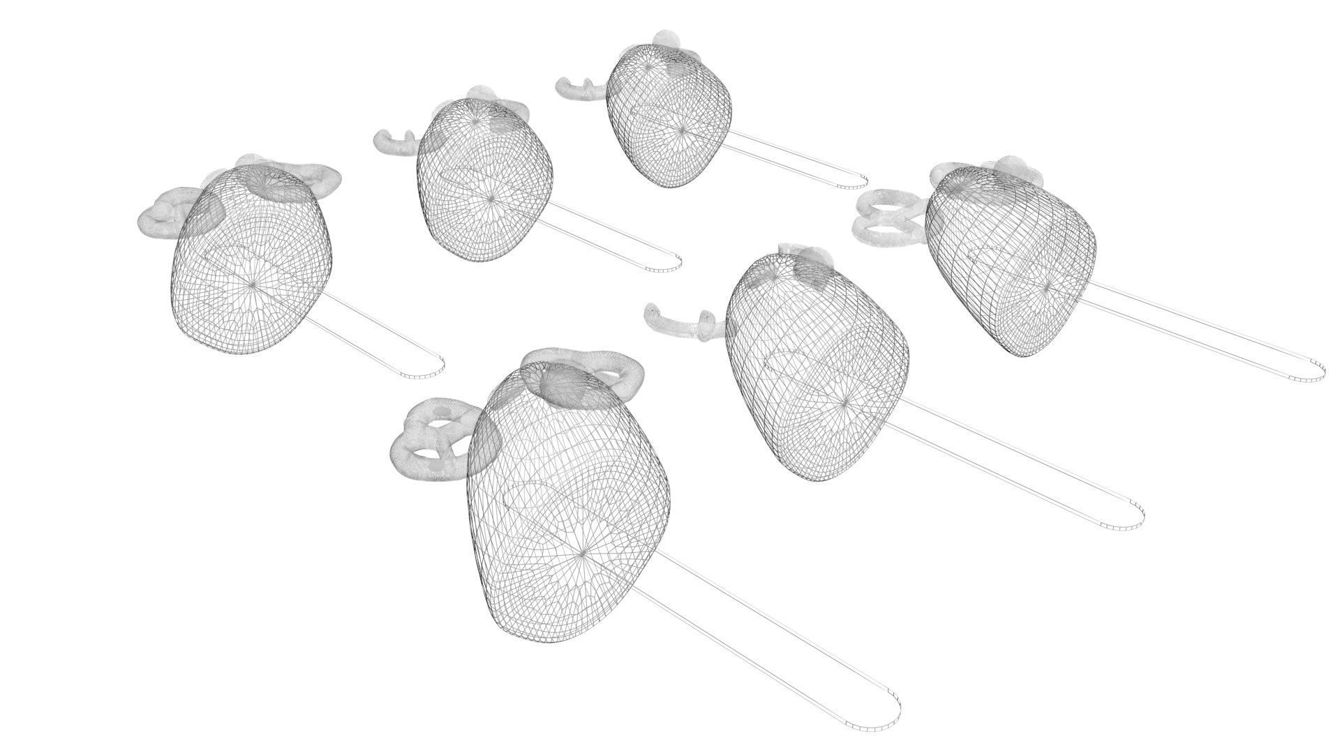Reindeer Banana Cake Pops Set 3D model_20