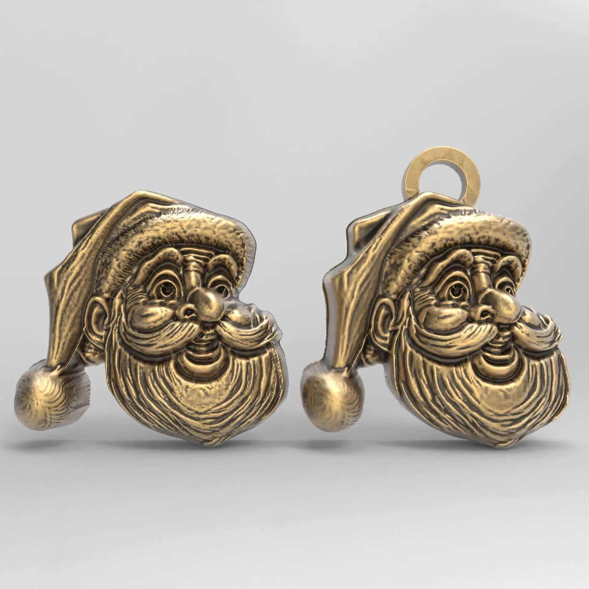 christmas sanda head decor  3D print model_0