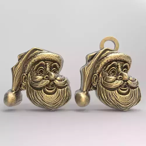 christmas sanda head decor  3D print model