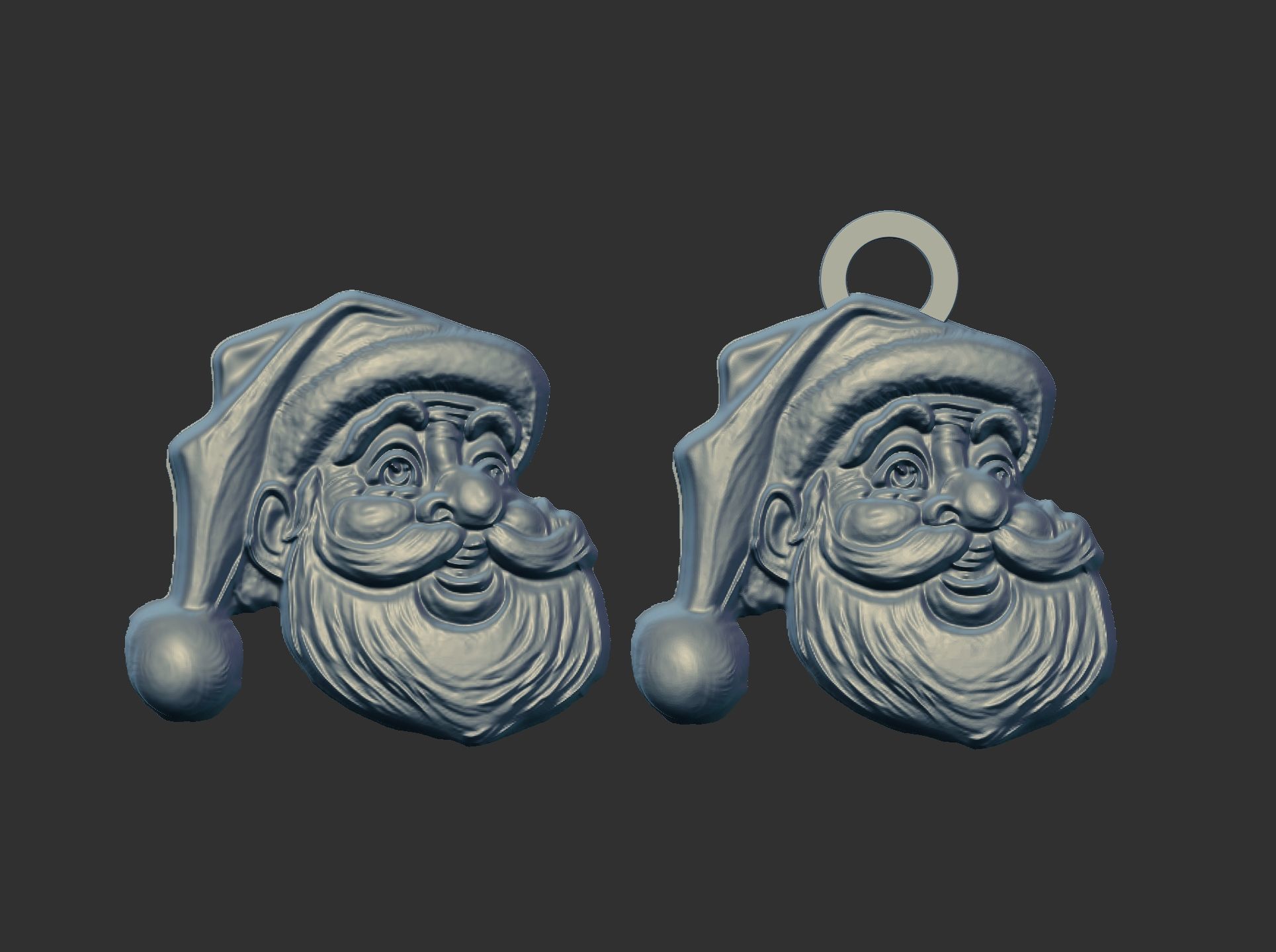 christmas sanda head decor  3D print model_7