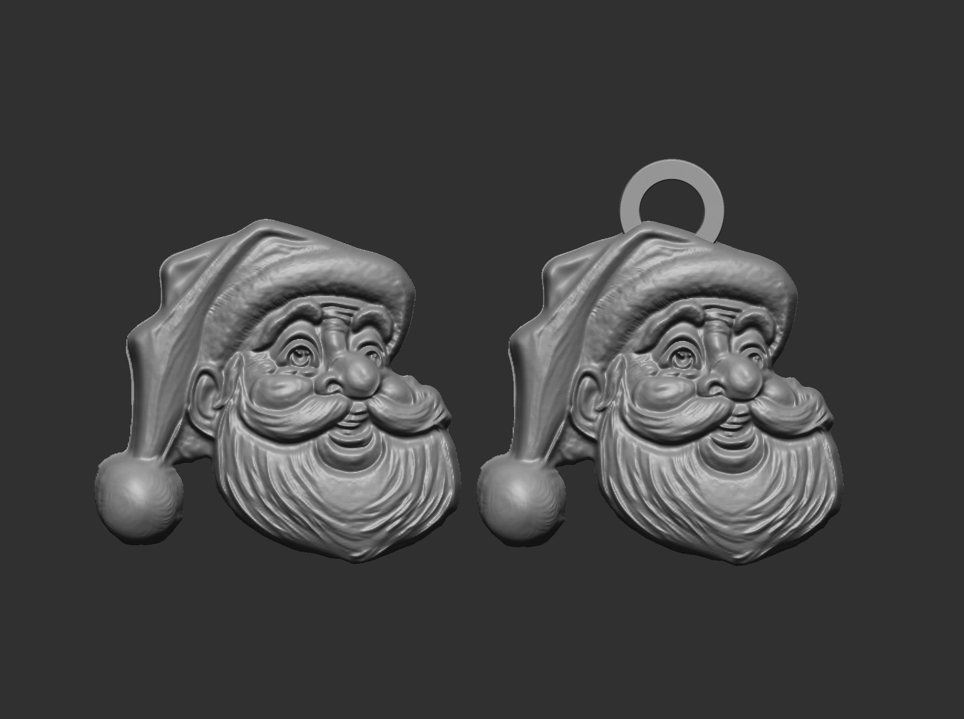 christmas sanda head decor  3D print model_6