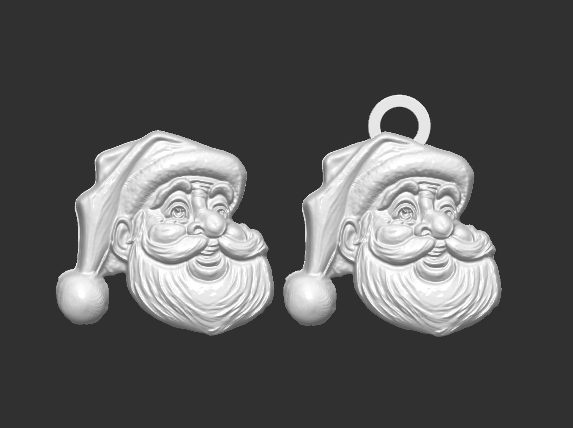 christmas sanda head decor  3D print model_5