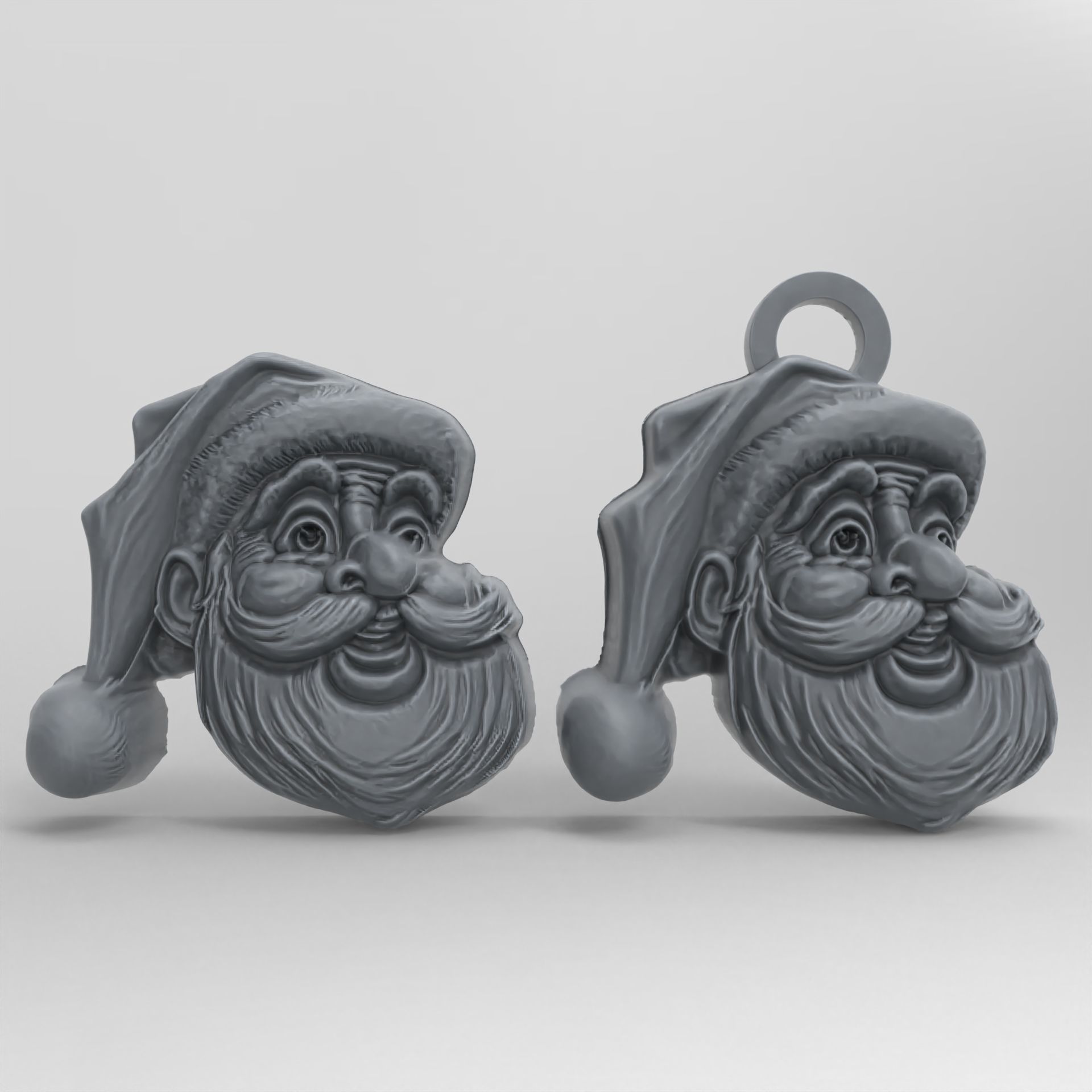 christmas sanda head decor  3D print model_2