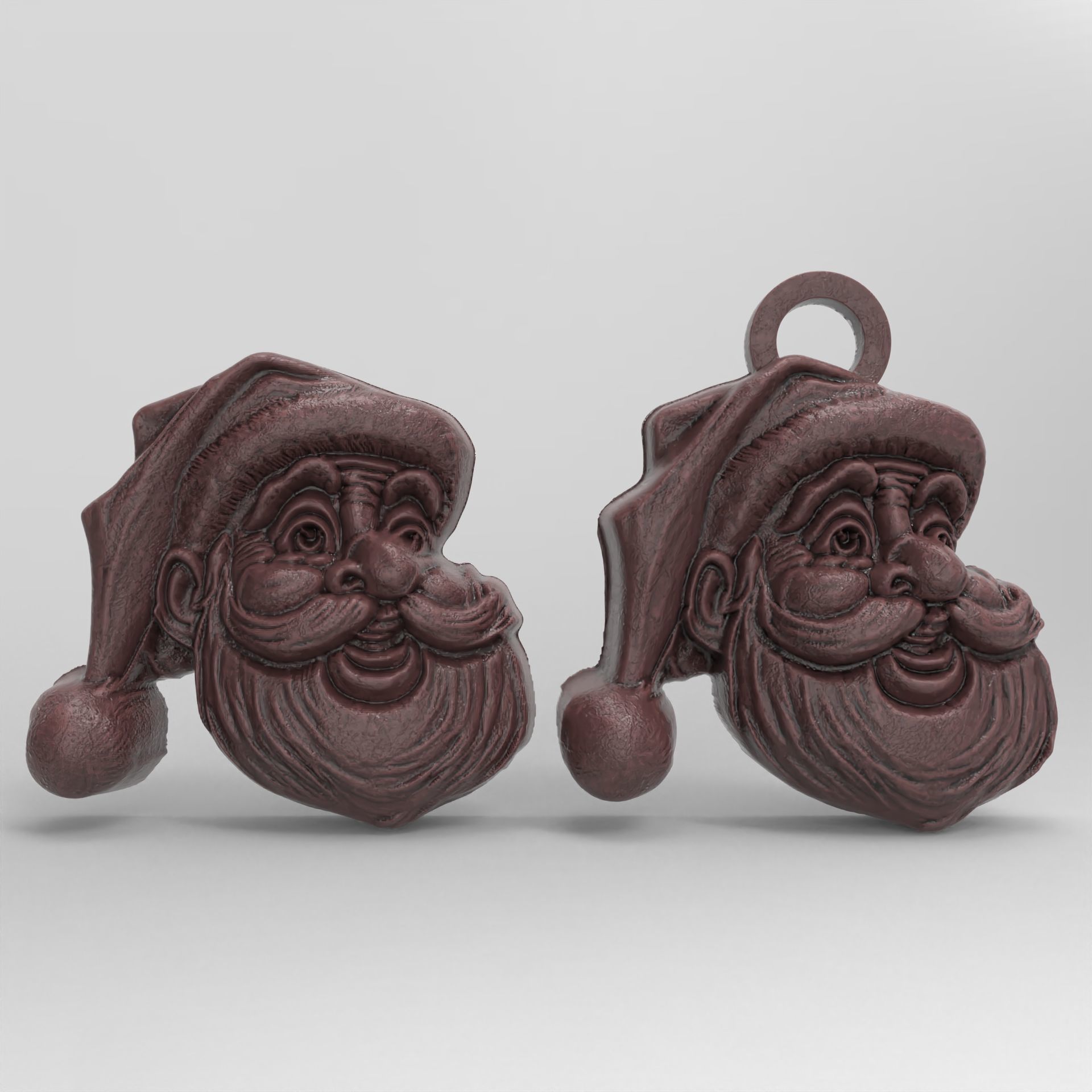 christmas sanda head decor  3D print model_1