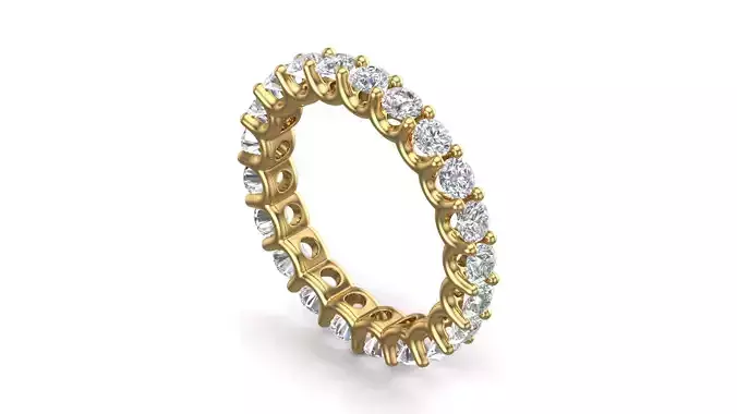 U Shaped Eternity Ring 2 point 7 mm stone size swiss 8 and EU48