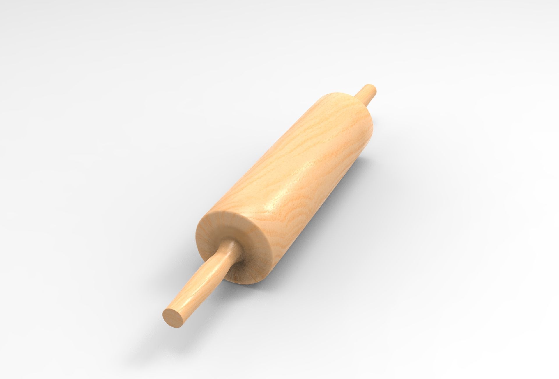 Lok Rolling Pin Low-poly 3D model_2