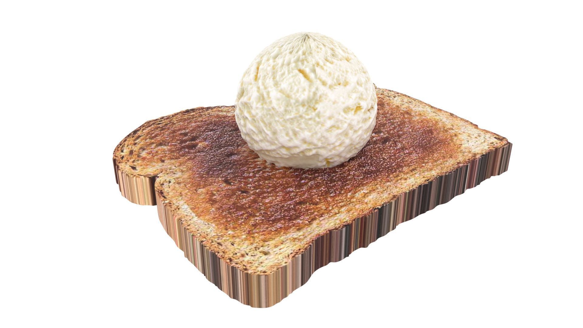 Ice Cream On Toast 3D model_14