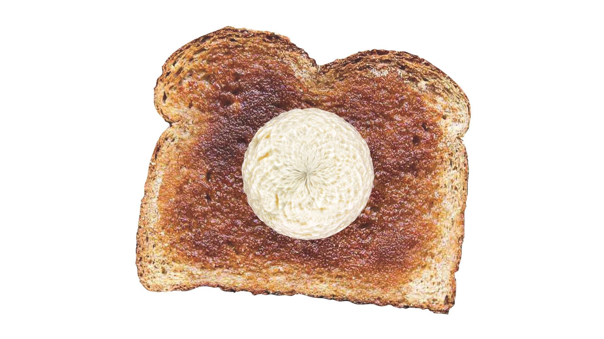 Ice Cream On Toast 3D model_15