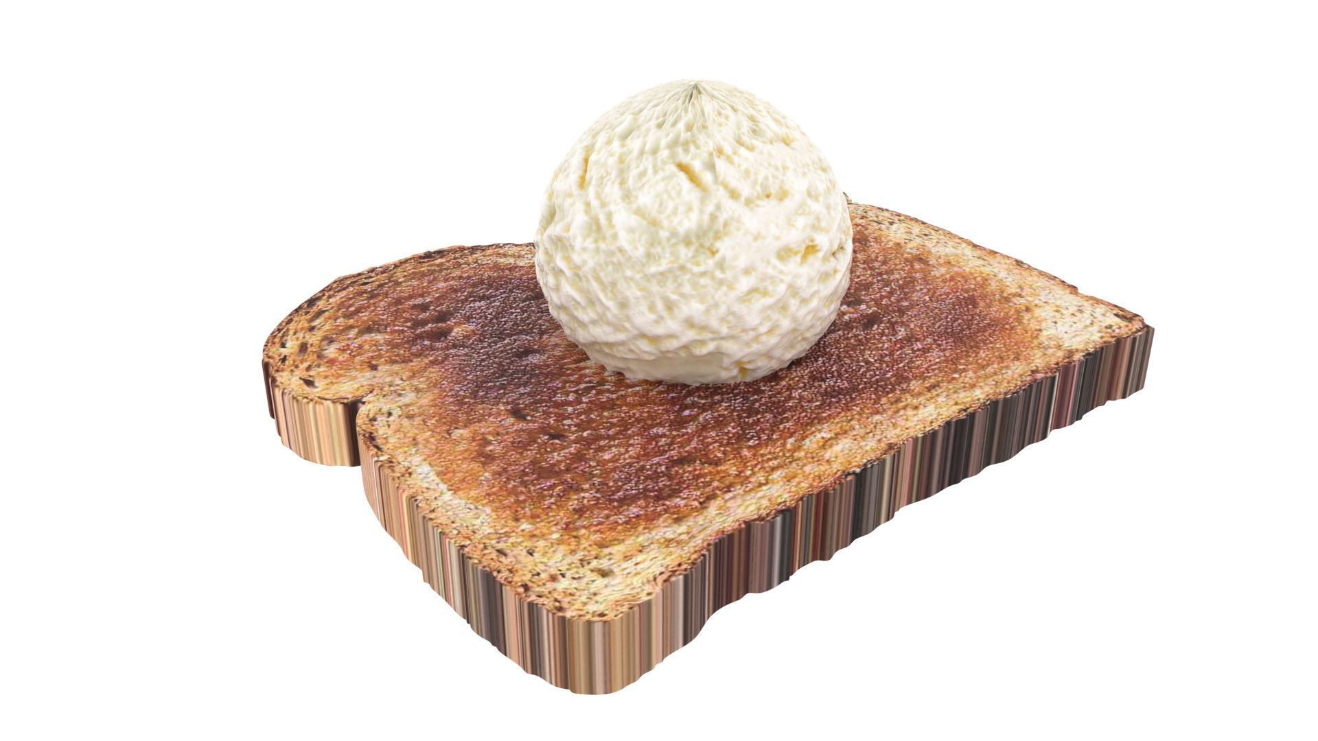 Ice Cream On Toast 3D model_9