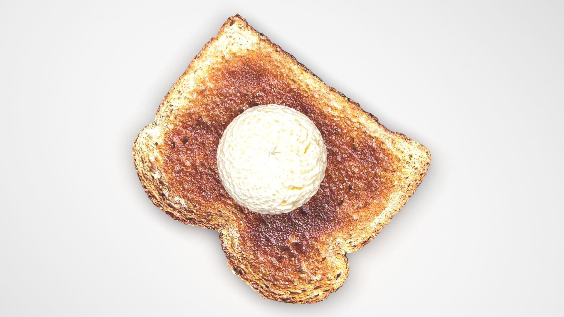 Ice Cream On Toast 3D model_4