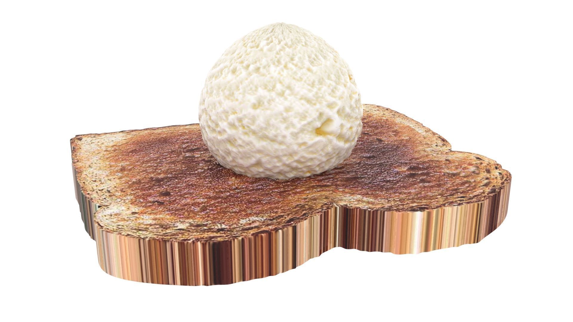 Ice Cream On Toast 3D model_11