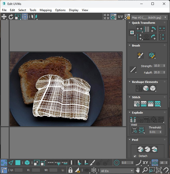 Ice Cream On Toast 3D model_35