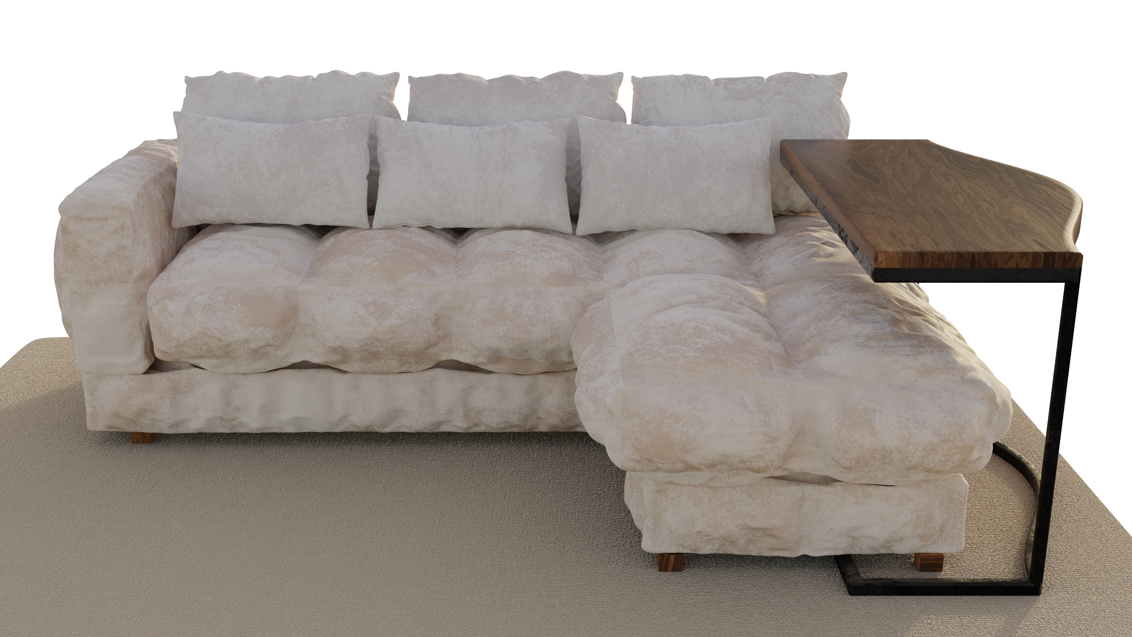 Sofa in warm collors 3D model_1