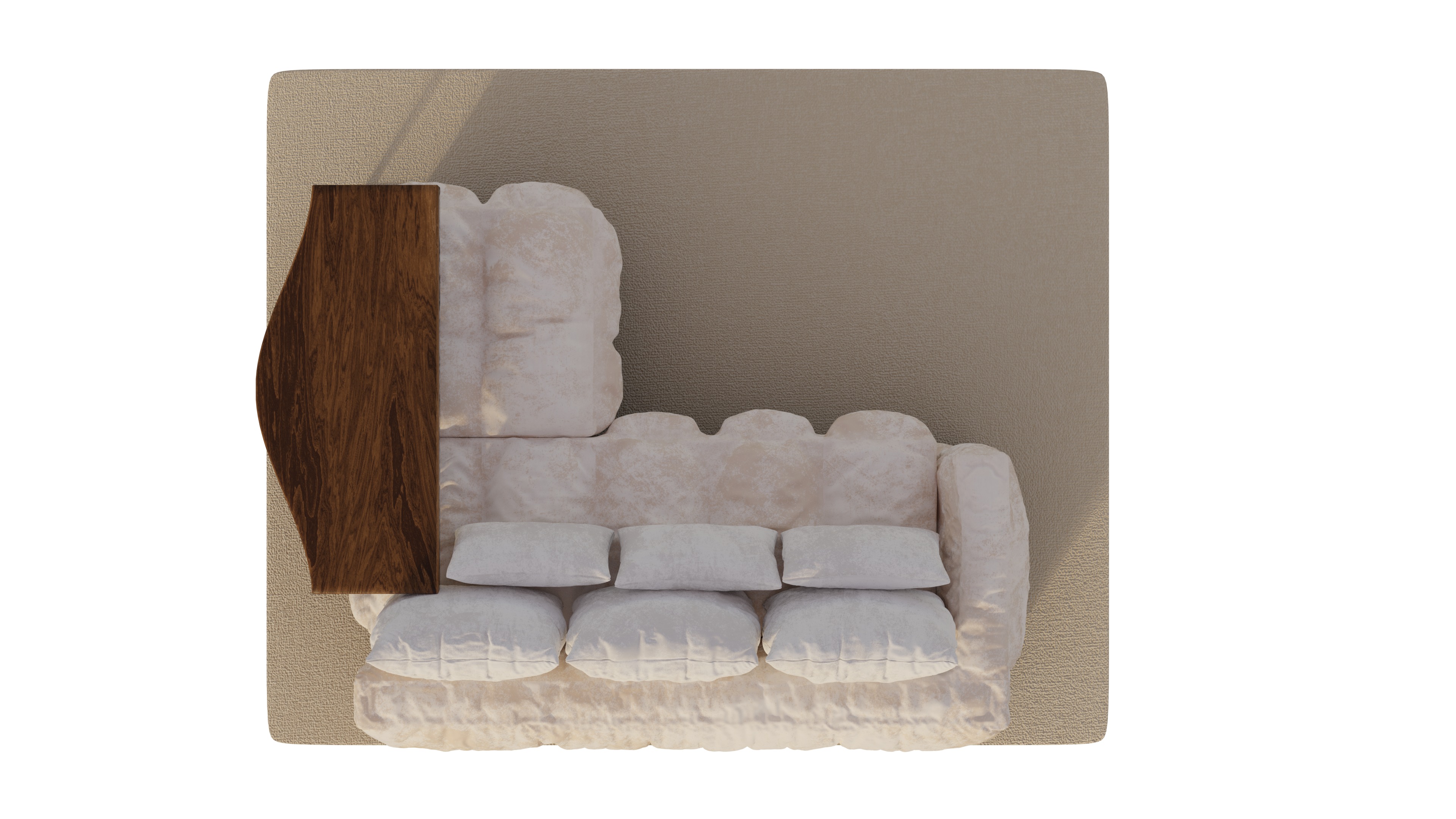 Sofa in warm collors 3D model_7